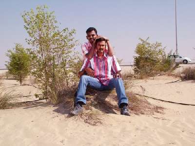 Prakash and me in Liwa
