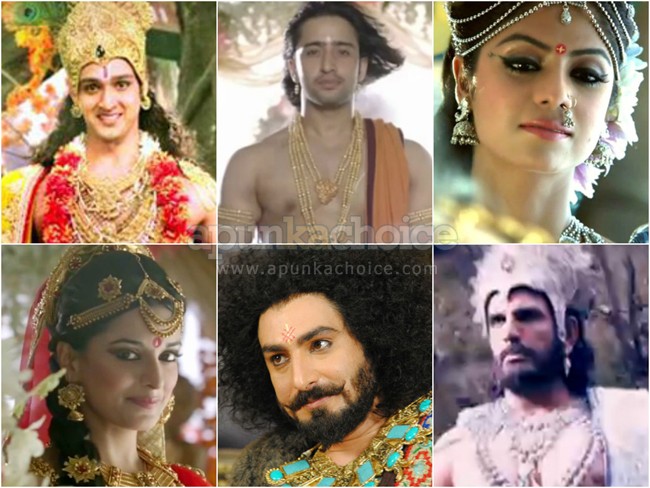 Krishna, Arjuna, Satyavati, Draupadi, Shakuni and Bheeshma